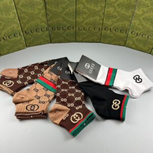 High-End Custom GG Jacquard Short Socks Set