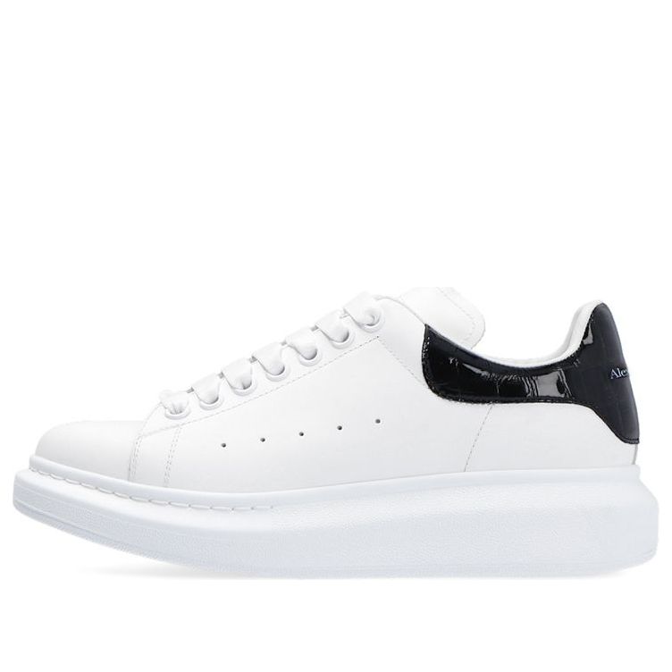 Alexander McQueen Leather Sneakers ’Stone-patterned black and white‘