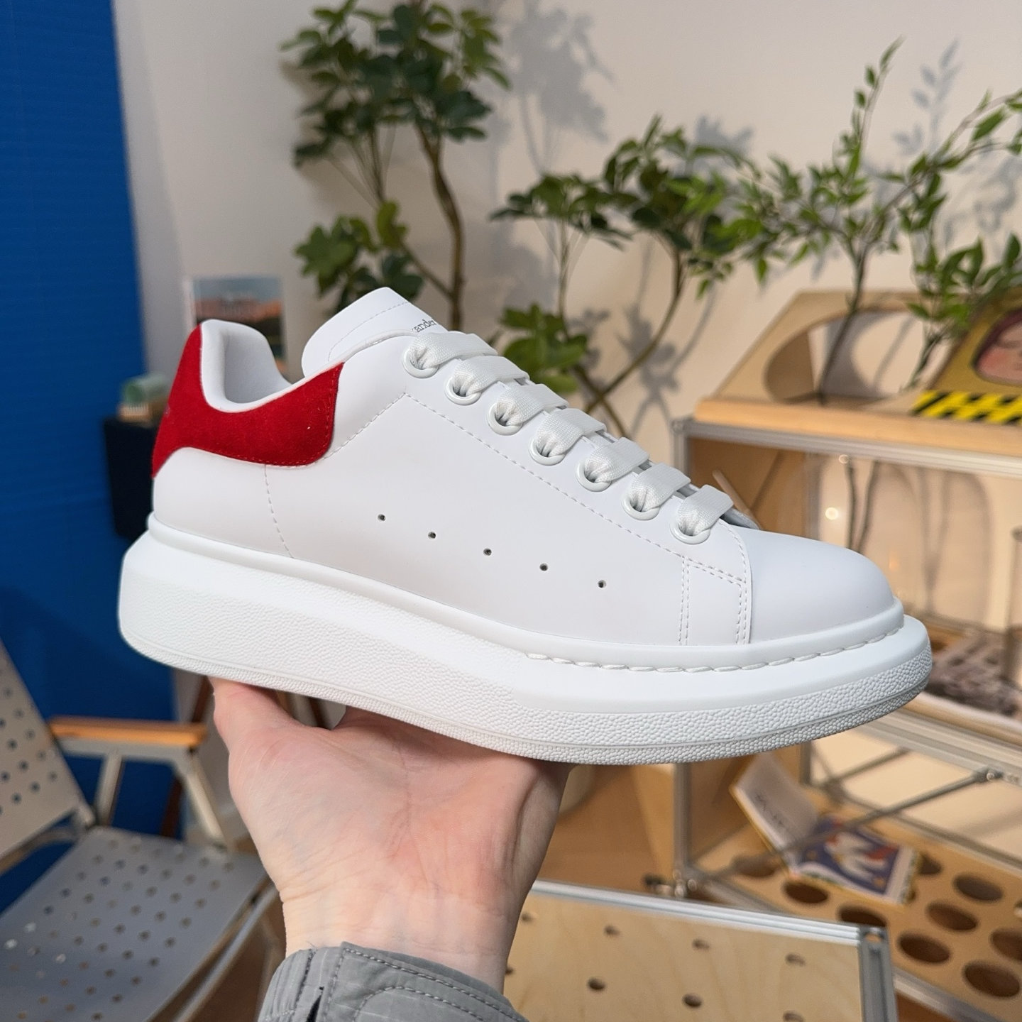 McQueen Oversized Leather Platform Sneakers