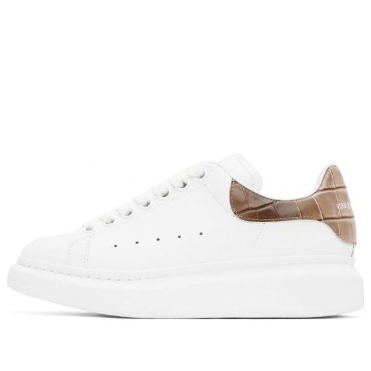 Alexander McQueen Leather Sneakers ’Stone-patterned beige‘