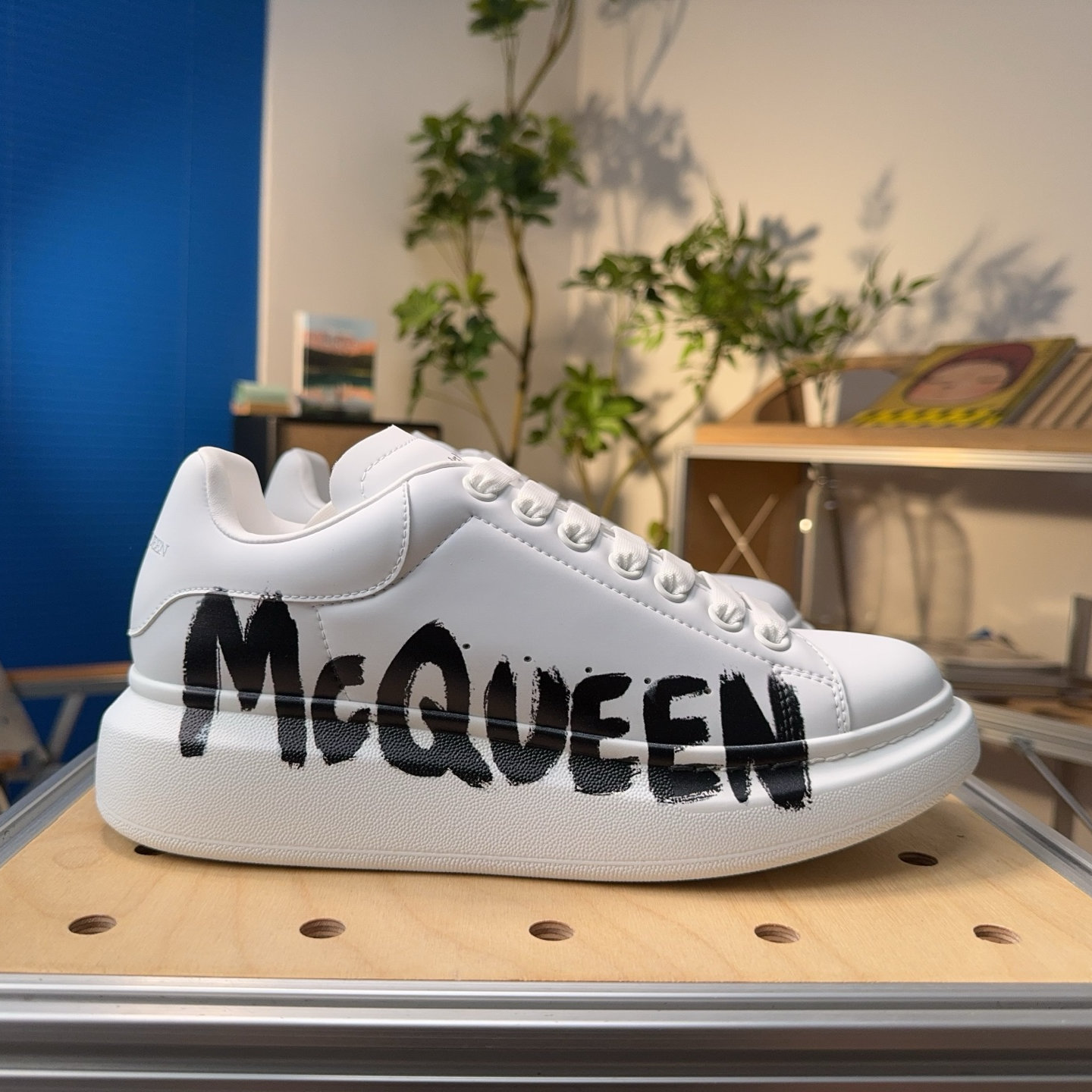Alexander McQueen Graffiti-print Oversized Sneakers White