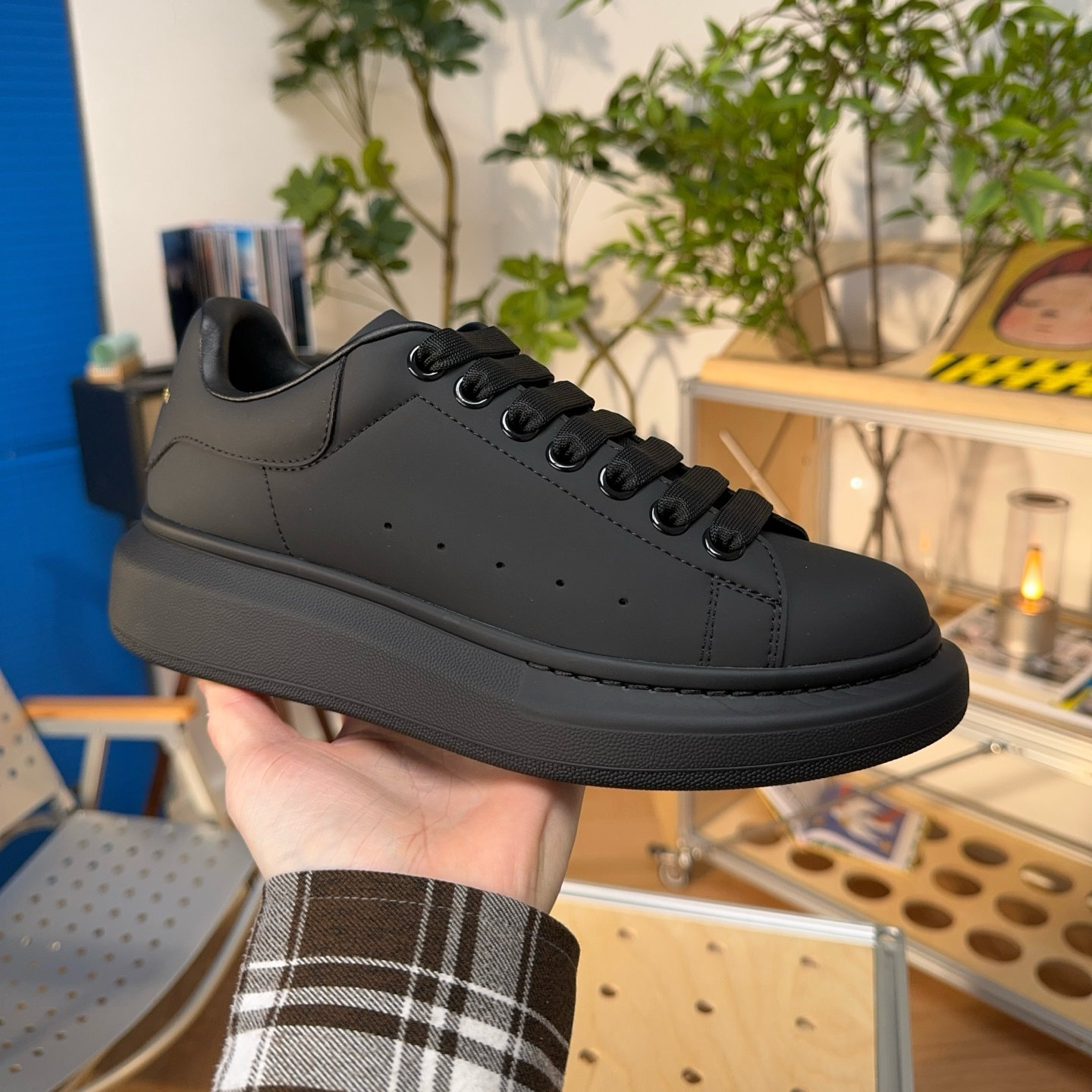 Alexander McQueen Men’s Oversized Sneaker in Black